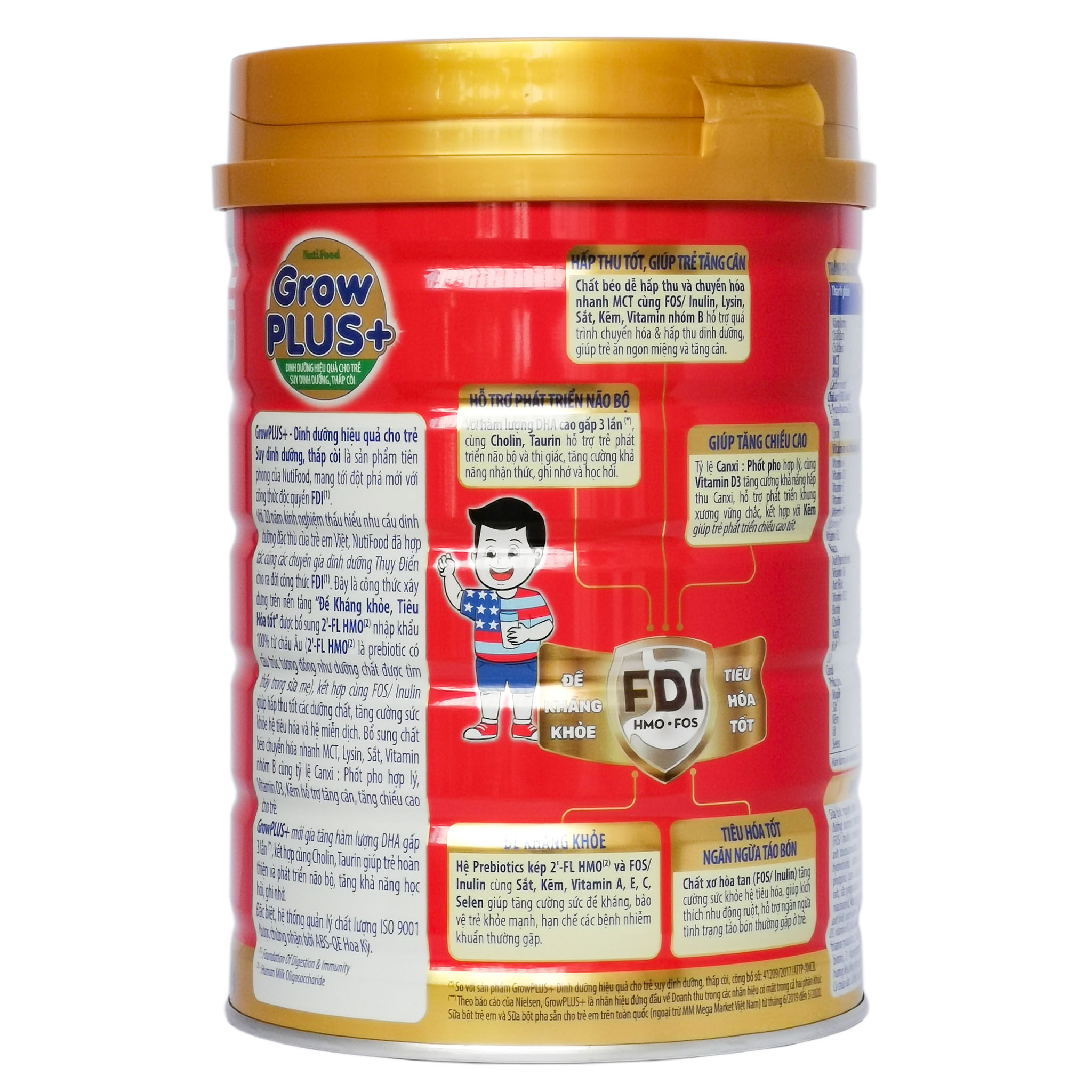 SỮA BỘT NUTIFOOD GROW PLUS+ ĐỎ 1+ HỘP 900G