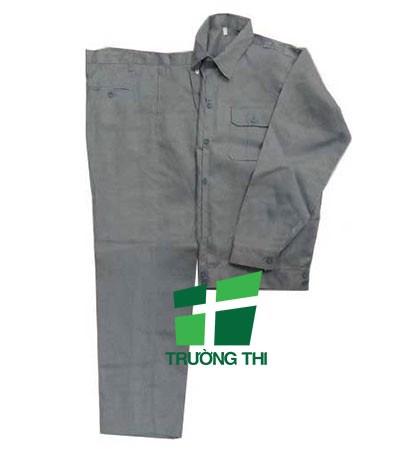 Áo bảo hộ lao động vải kaki màu ghi size M (chỉ có áo)