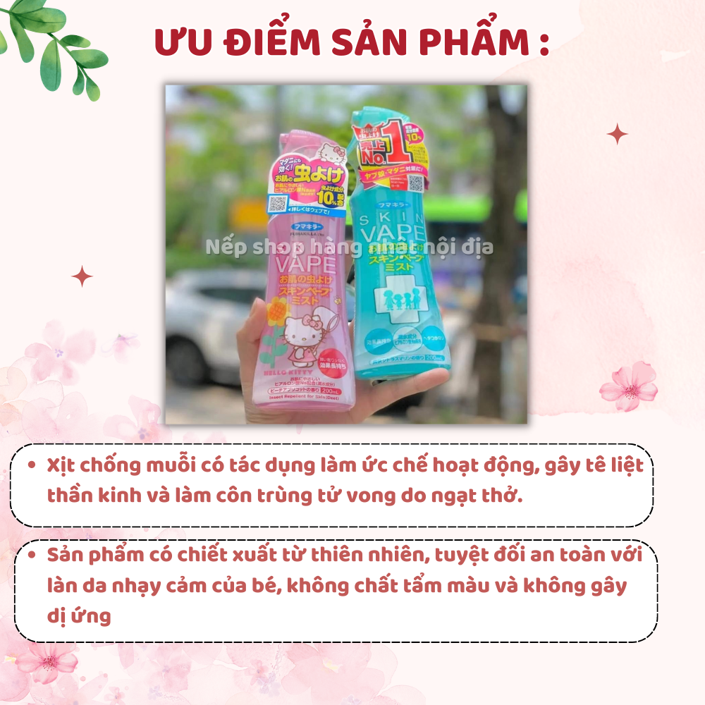 Xịt muỗi SkinVape Nhật Bản 200ml