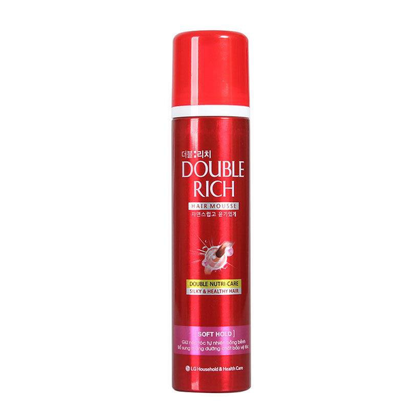 Mousse xịt giữ nếp tóc Double Rich