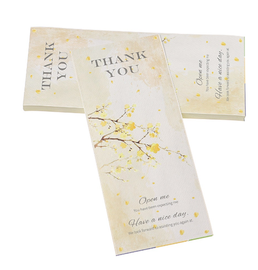 Set 50 Miếng Dán Chữ Thank You Chống Thấm Nước Kích Thước 6x15cm Dùng Để Trang Trí Gói Hàng Hóa Đơn