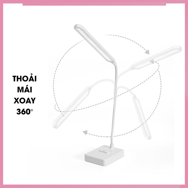Đèn học, đèn bàn học tích điện chống cận DH06