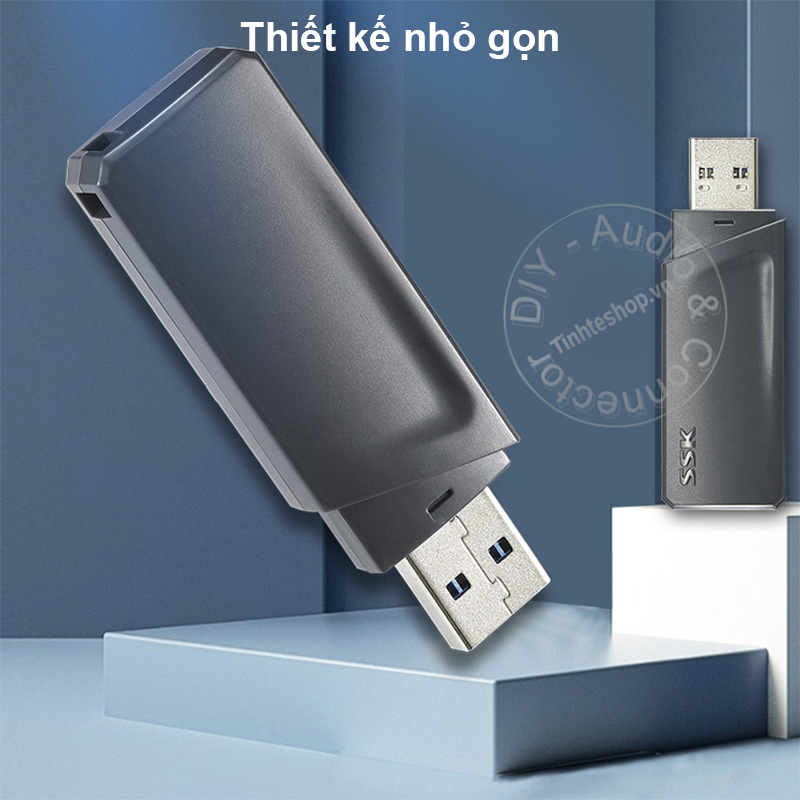 Card đọc thẻ SD Micro SD TF USB 3.1 gen1 SSK SCRM-400