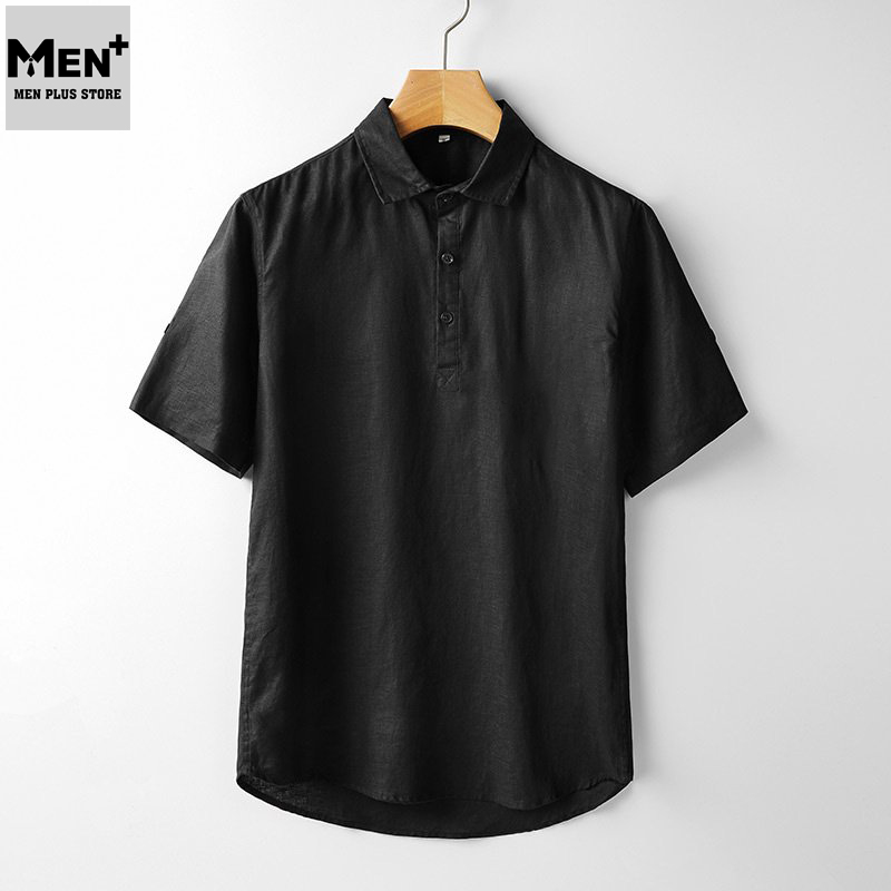- Áo sơ mi nam tay ngắn vải đũi tơ tằm thoáng mát - Áo nam ngắn tay dáng polo phong cách Hàn Quốc chất liệu vải đũi cao cấp siêu nhẹ siêu thoáng mát - Men Plus