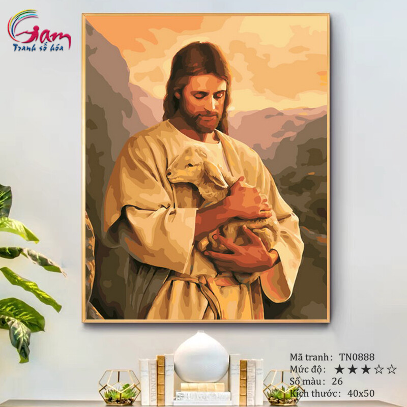 Paint by numbers kit with frame - No TN0888 Jesus Christ Painting For Home Wall Decor, New Hobby And Gift