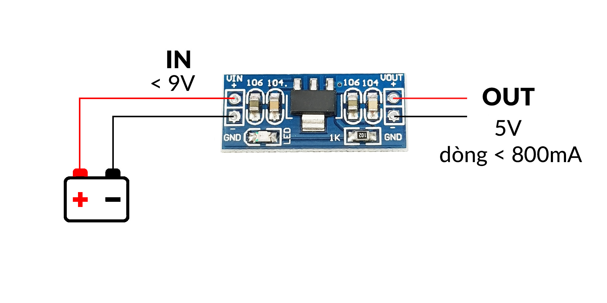 Bộ 2 mạch Giảm Áp 5V AMS1117