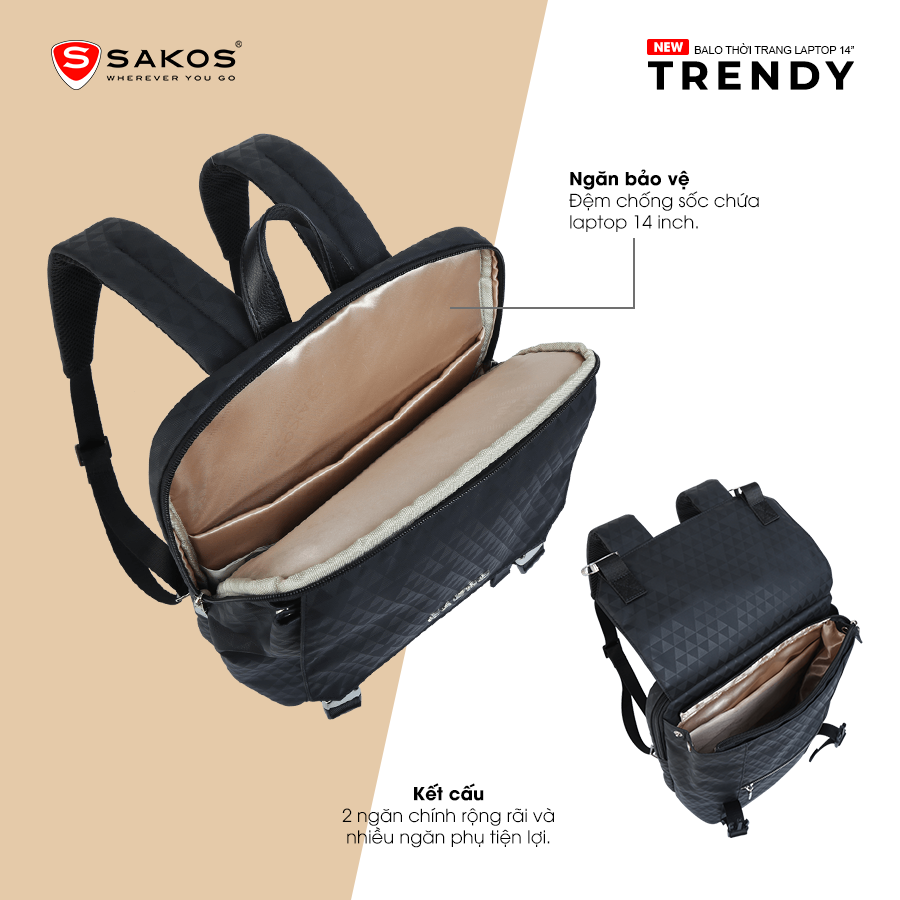 Balo Thời Trang SAKOS TRENDY (14 inch)
