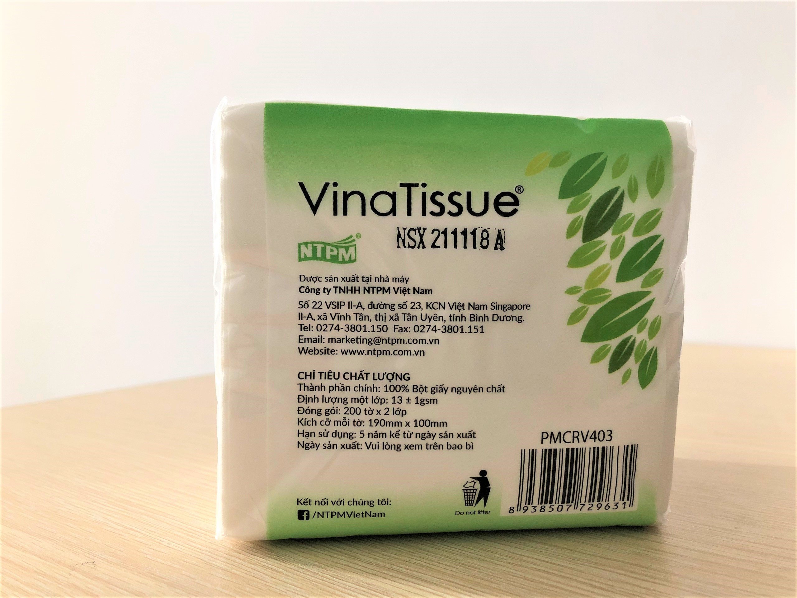 Khăn giấy rút cao ấp Vinatissue 200 tờ