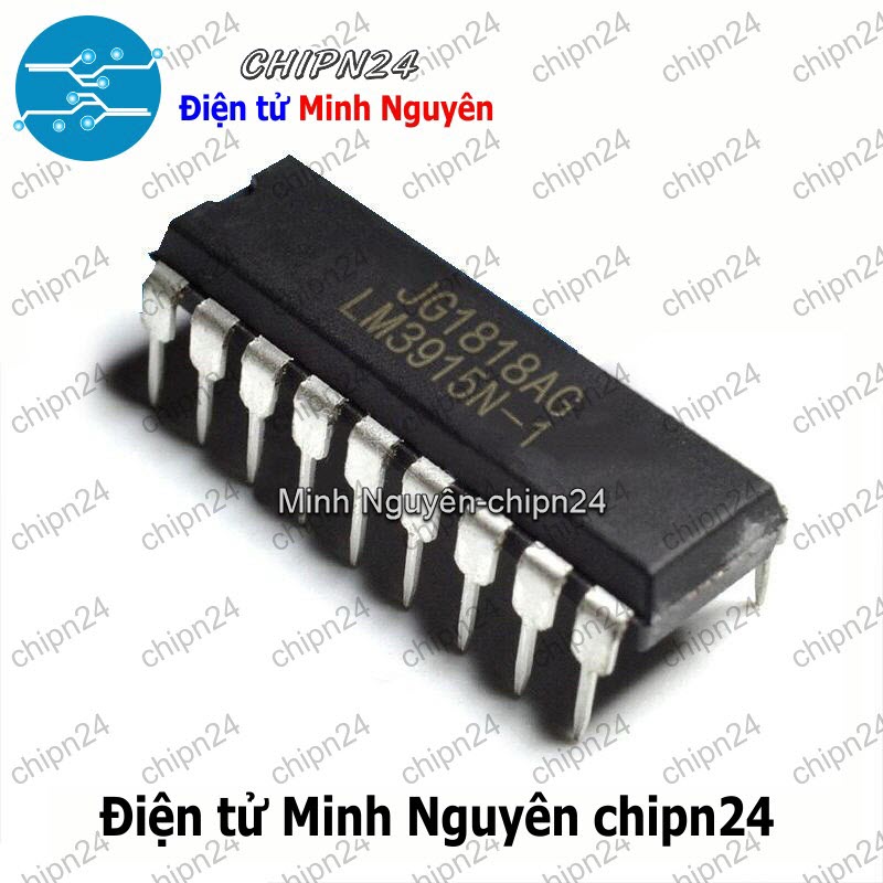 [1 con] (DIP) IC LM3915 DIP-18 (LM3915N-1) (IC nháy theo nhạc) - HH000350