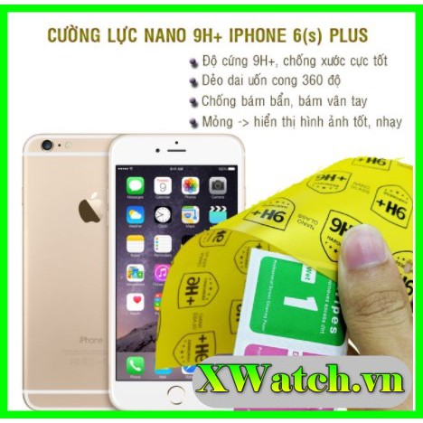 Cường lực dẻo nano cho iphone 6/7/8 plus, 6s plus