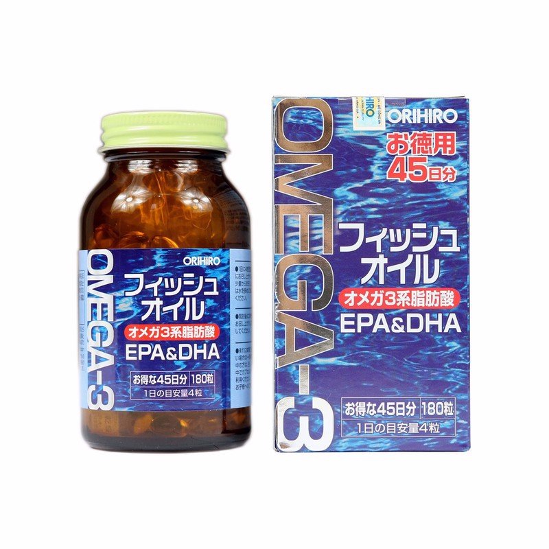 [HCM]Dầu cá Omega 3 DHA/EPA ORIHIRO hộp 180v