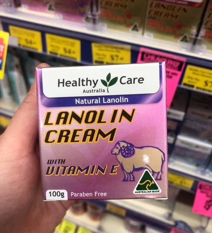 Kem cừu Healthy Care Lanolin vitamin E 100g