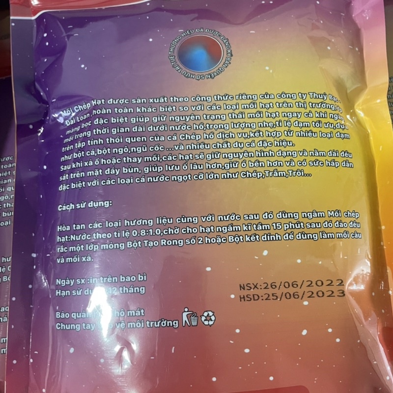 Mồi câu chép hạt sapham 500g