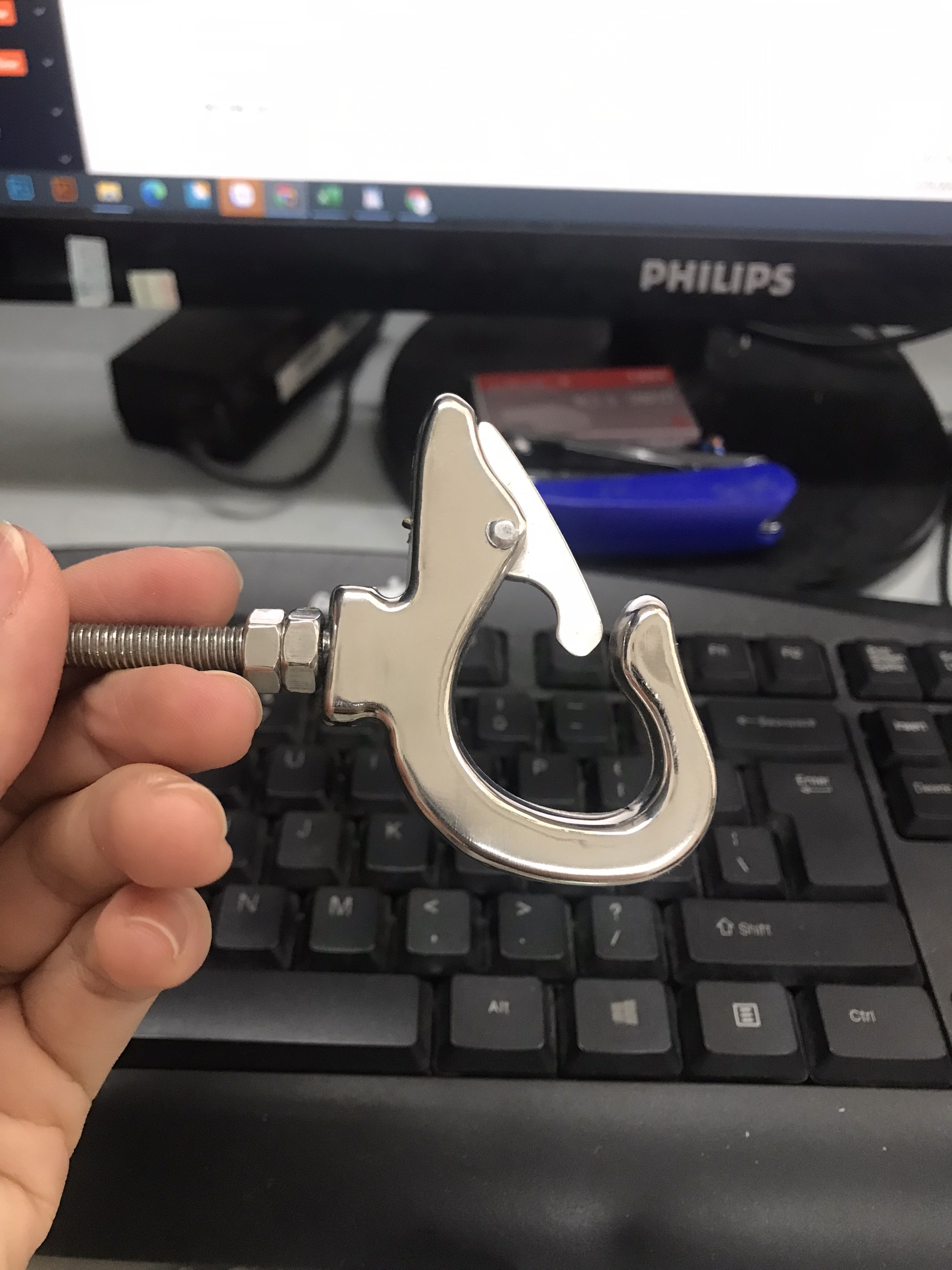 Bộ 2 Móc Treo Đồ Inox Gắn 2 Bên Xe Máy