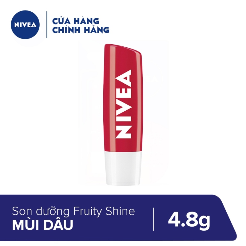 Son dưỡng môi Fruity Shine Strawberry Lip Balm Nivea 4.8g - 85083 giá rẻ