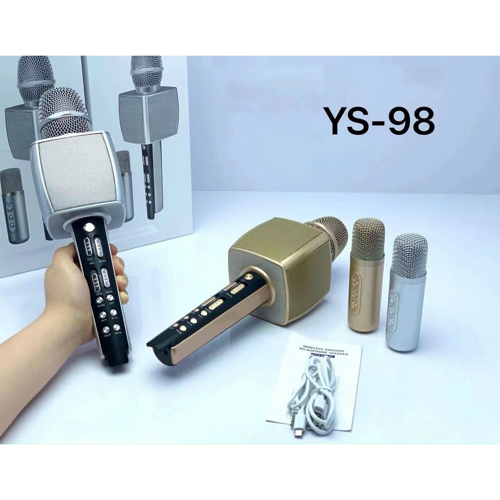 Micro Karaoke Bluetooth YS-98 Kèm 1 Micro Hát Song Ca