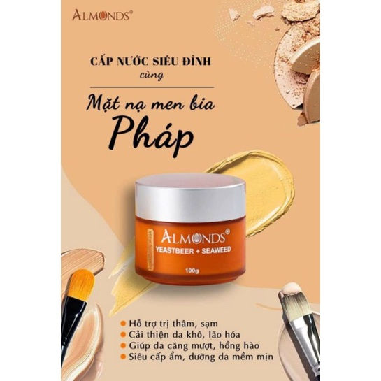 [CHÍNH HÃNG] Mặt Nạ Men Bia Pháp Almonds