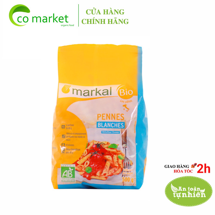 Mì ống trắng hữu cơ Penne Markal 500g
