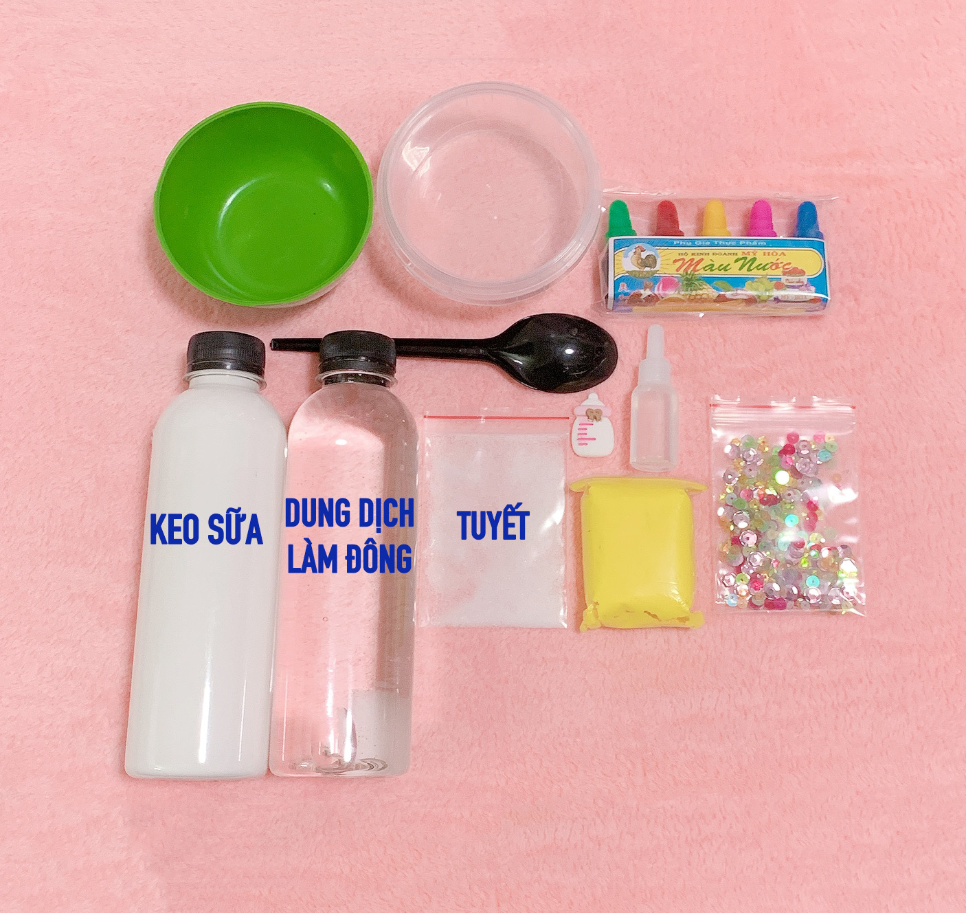 Bộ kit làm slime 10 món slime mây slime bơ cloud slime butter - tặng mùi hương tuỳ chọn - nguyên liệu làm slime