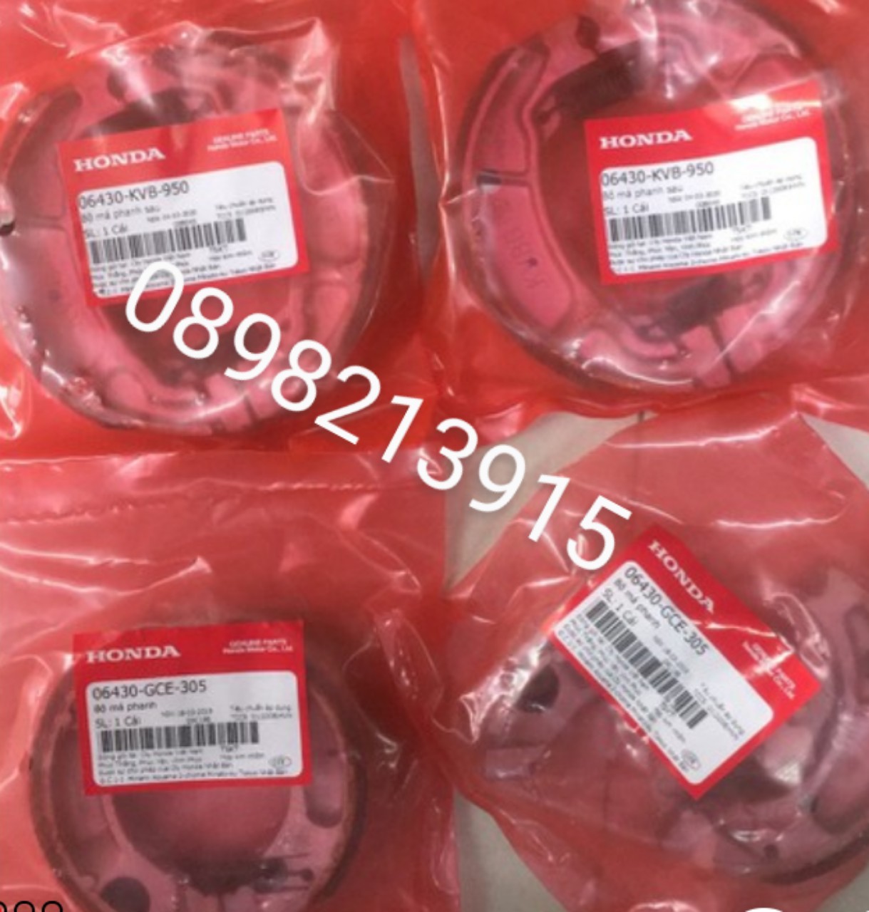 Bố thắng má phanh sau xe số zin honda
