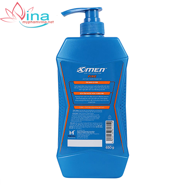 ]Sữa Tắm Nước Hoa Xmen Fire 650gr