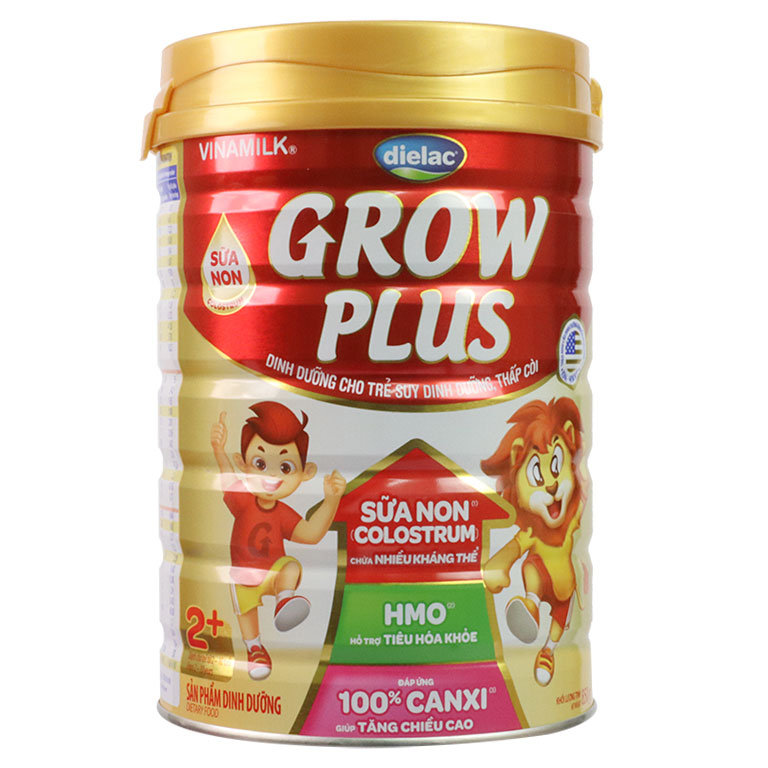 Sữa bột vinamilk dielac grow plus đỏ 2+ sữa non colostrum 850g