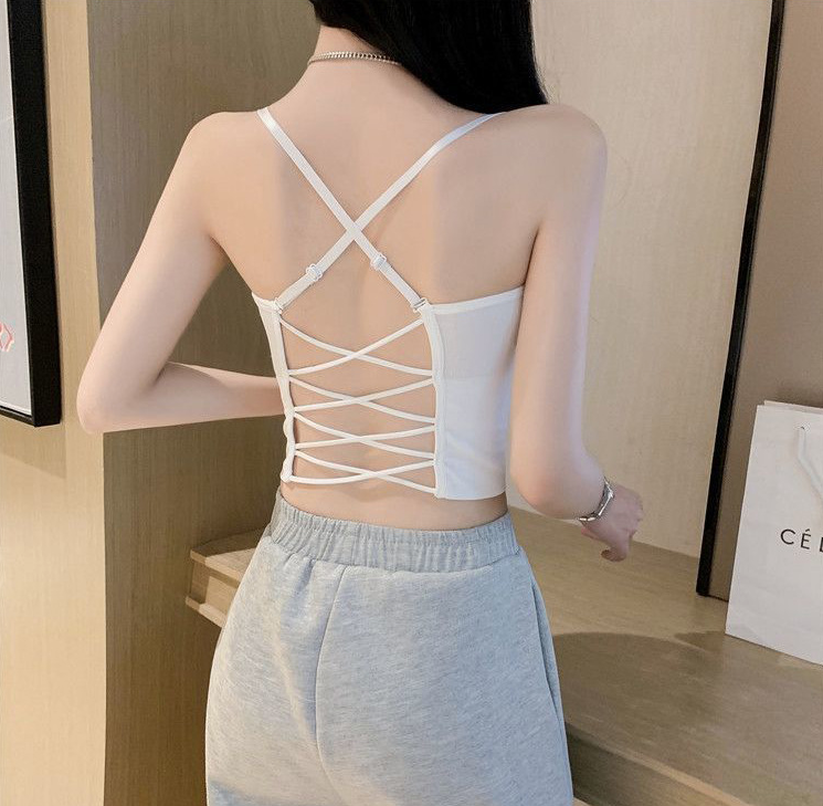 Áo hai dây crotop đan dây lưng có mút ngực co dãn 4 chiều