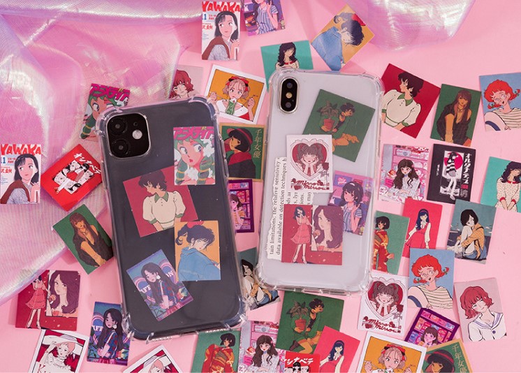 Hộp 46 stickers cô gái anime