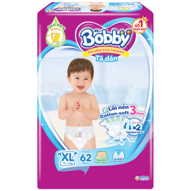 Combo 2 Gói Tã Dán Bobby Đủ Size Cho Bé