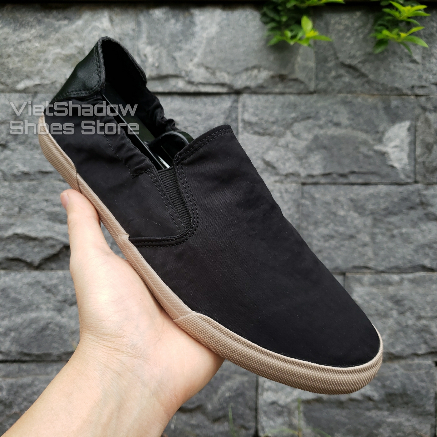 Slip on nam - Giày lười vải nam cao cấp BAODA - Vải polyester chống thấm 3 màu (đen) (khaki) (xanh) nhạt - Mã 20043