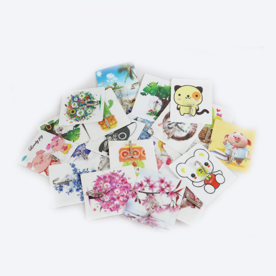 Set 10 móc dán tường 3d họa tiết