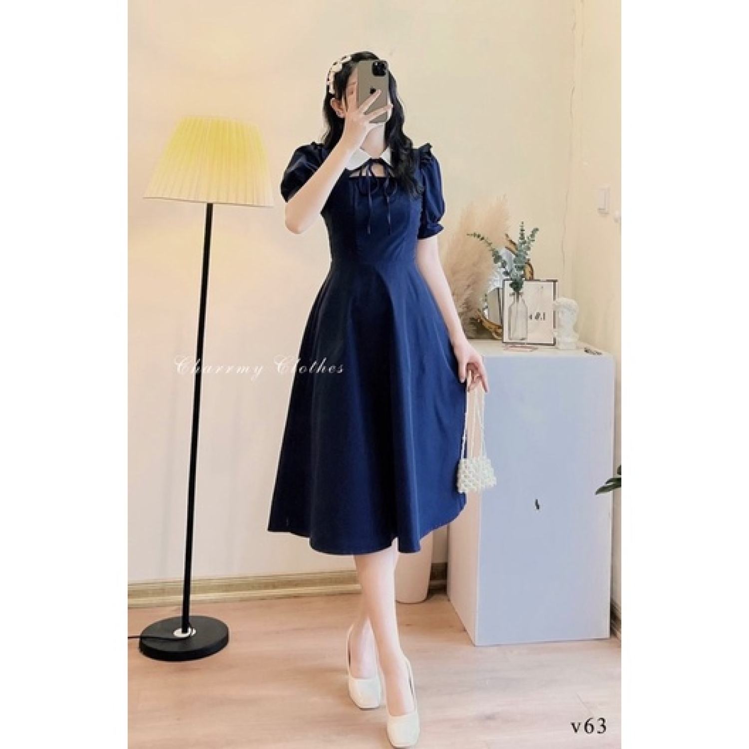 (60-90kg) BIGSIZE MINSTORE.VN ĐẦM CỔ SEN TIỂU THƯ BIGSIZE