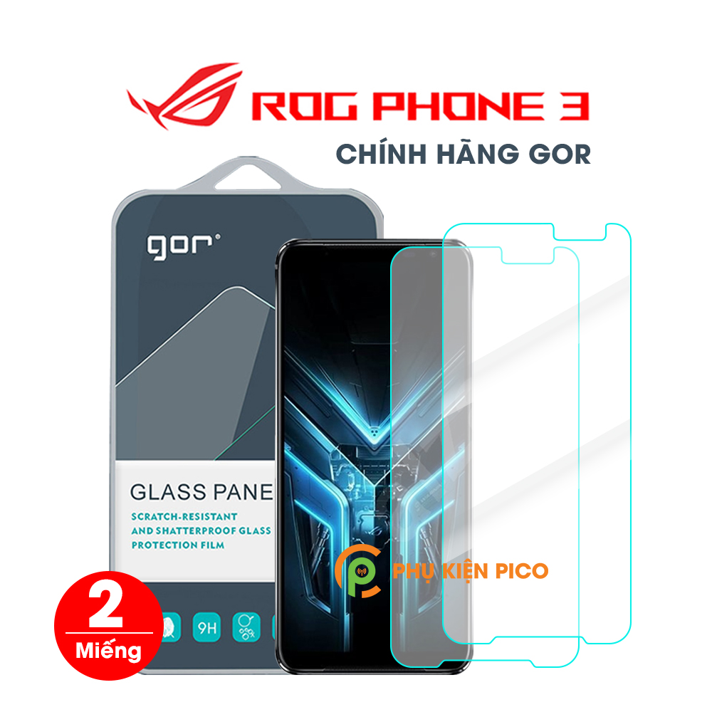 Kính cường lực Rog Phone 3 full màn hình GOR viền đen siêu mỏng Monqiqi - Dán màn hình Asus Rog Phone 3