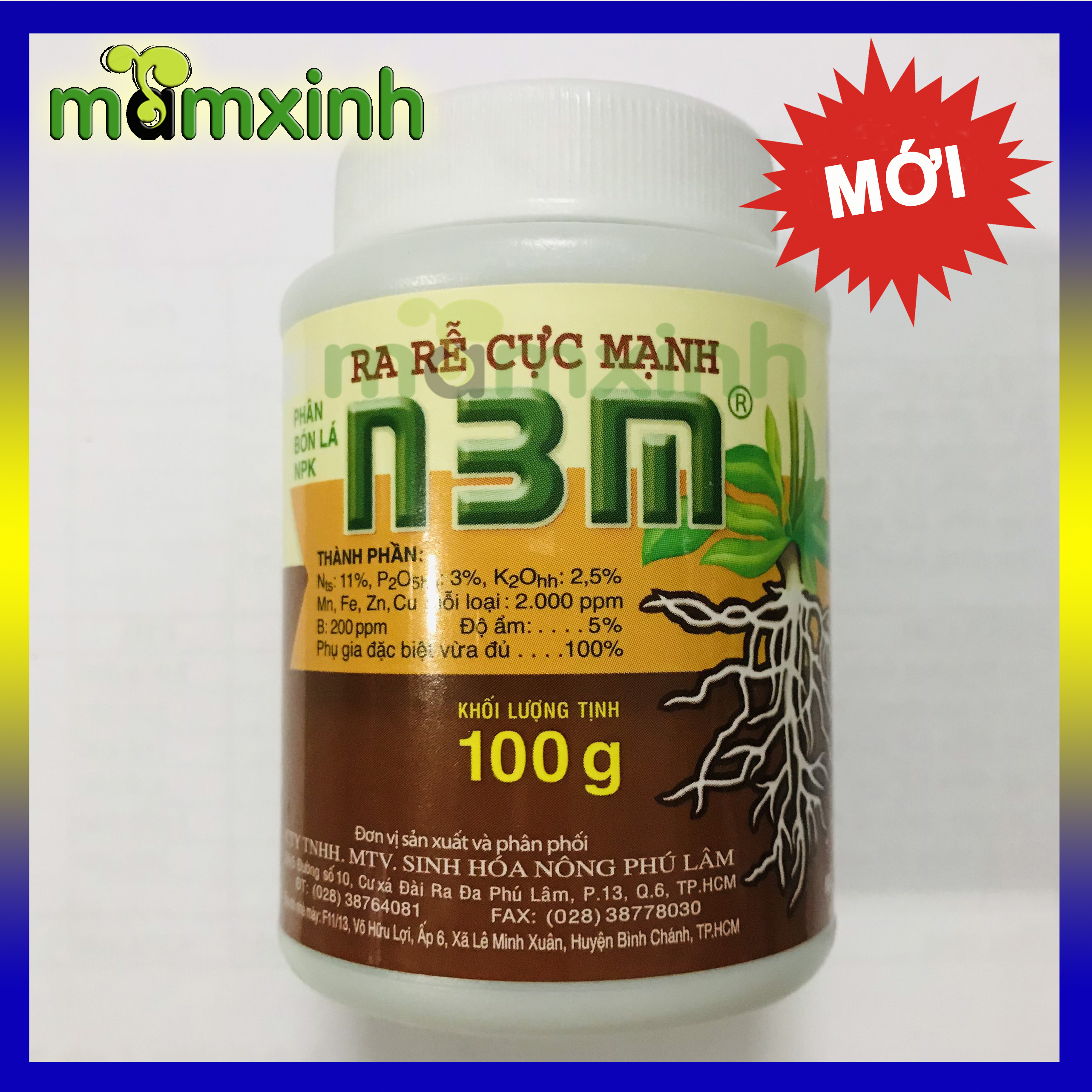 Phân bón N3M kích thích ra rễ cực mạnh hủ 100g