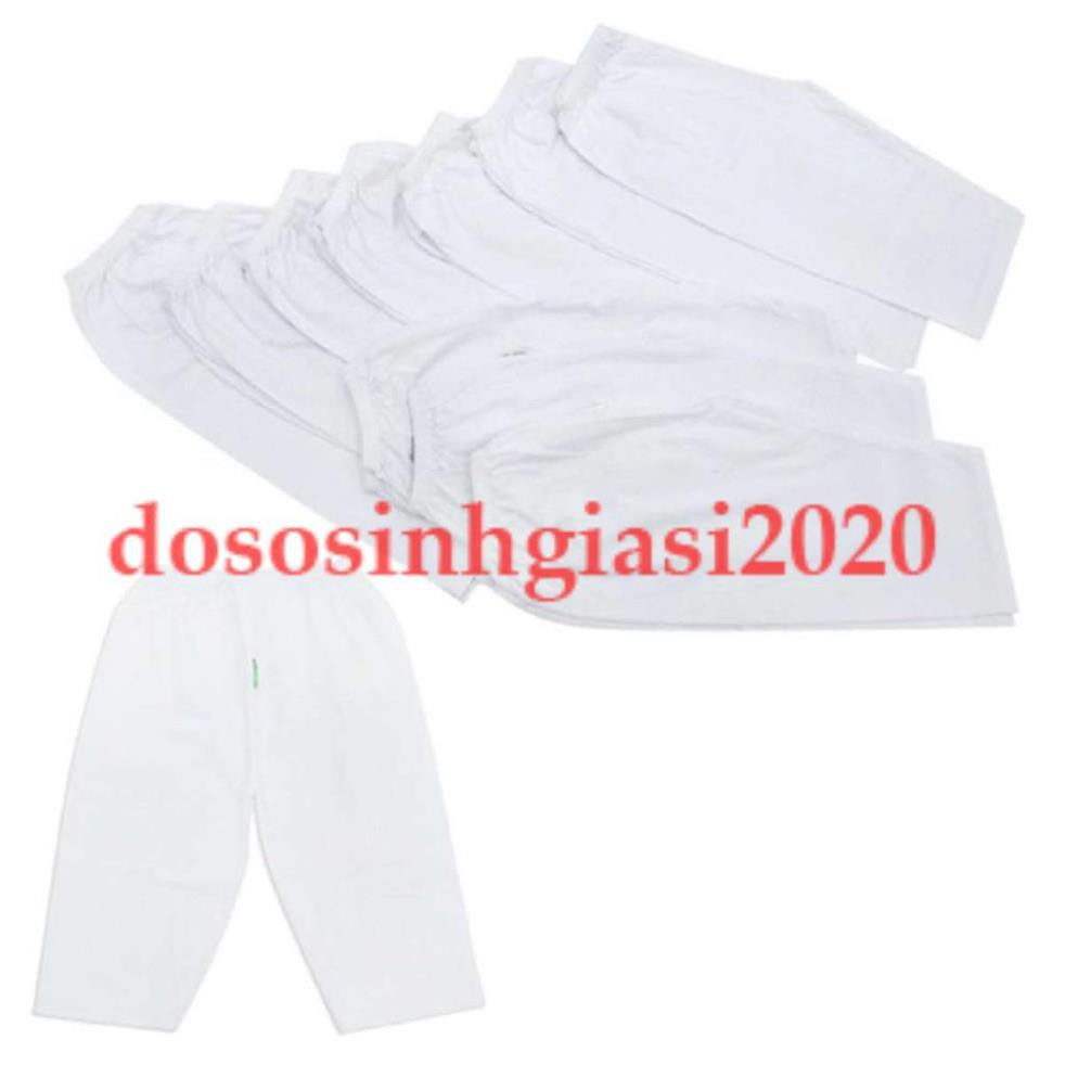 [HCM]Set 3 QUẦN DÀI TRẮNG SƠ SINH BOSSINI 2-12kg