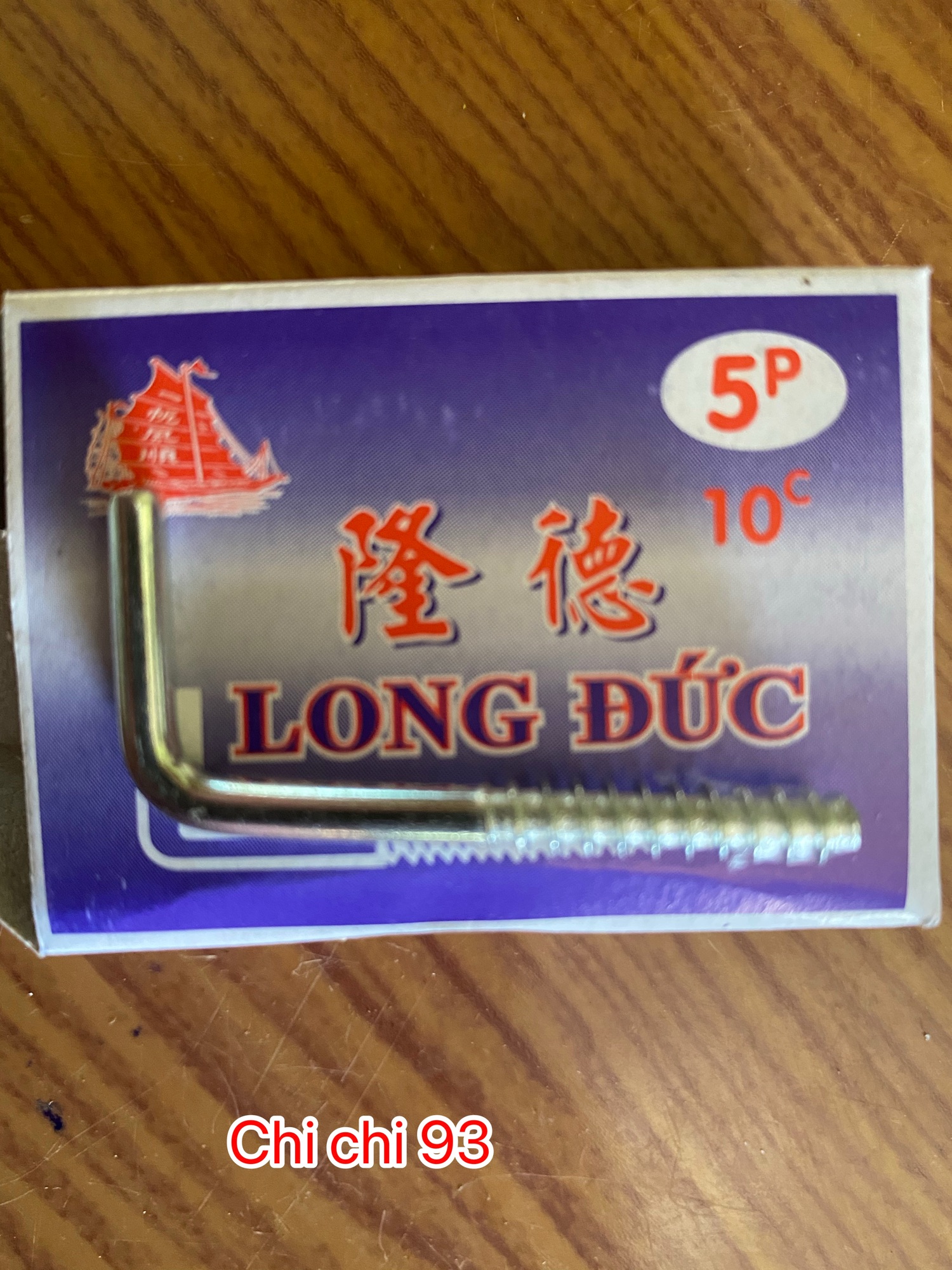 Combo 10 móc màng chữ L Long Đức, móc chữ L