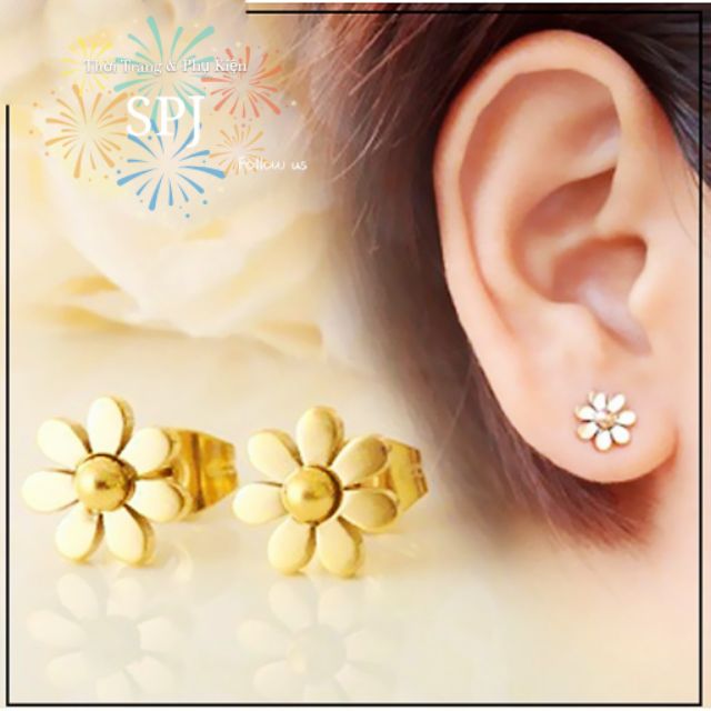 Bông Tai Titan Hoa Thị 7 Cánh