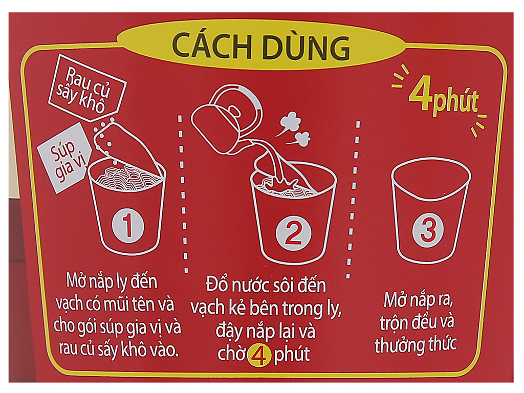 Combo 6 Ly Mì Bò Hầm Cay Otoki 62gx6