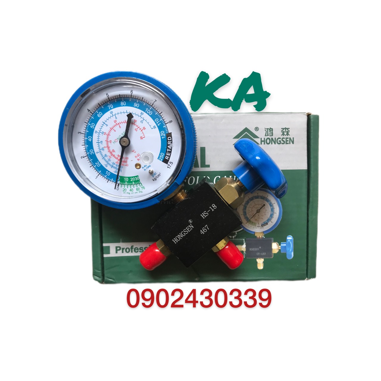 Đồng hồ gas đơn hongsen cao áp/hạ áp 467ah/467al