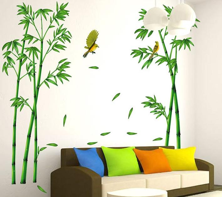 Decal dán tường Cây tre- C11-flowerdecal-Scenedecal