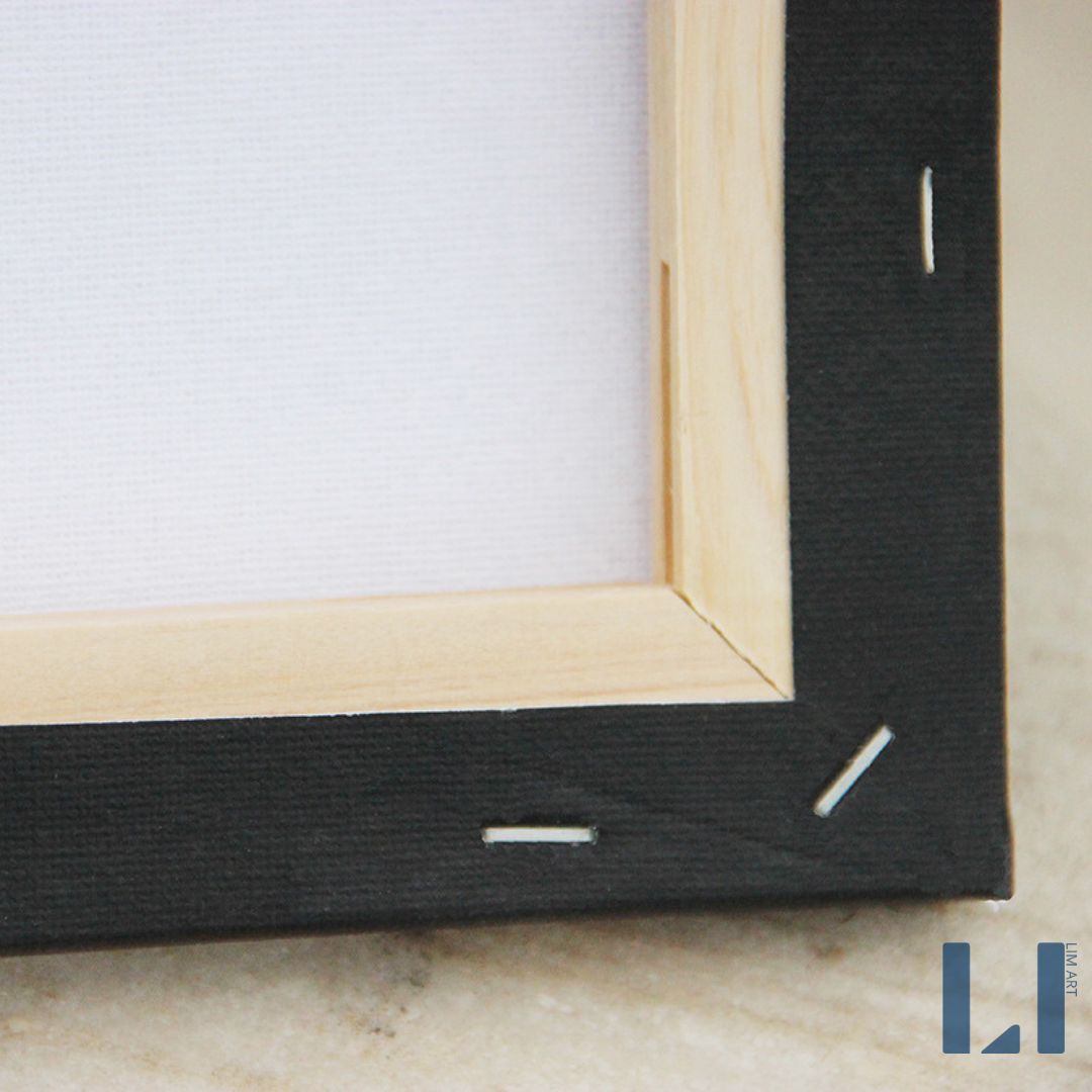 Black Canvas Wooden Frame, Black Canvas Lim Art