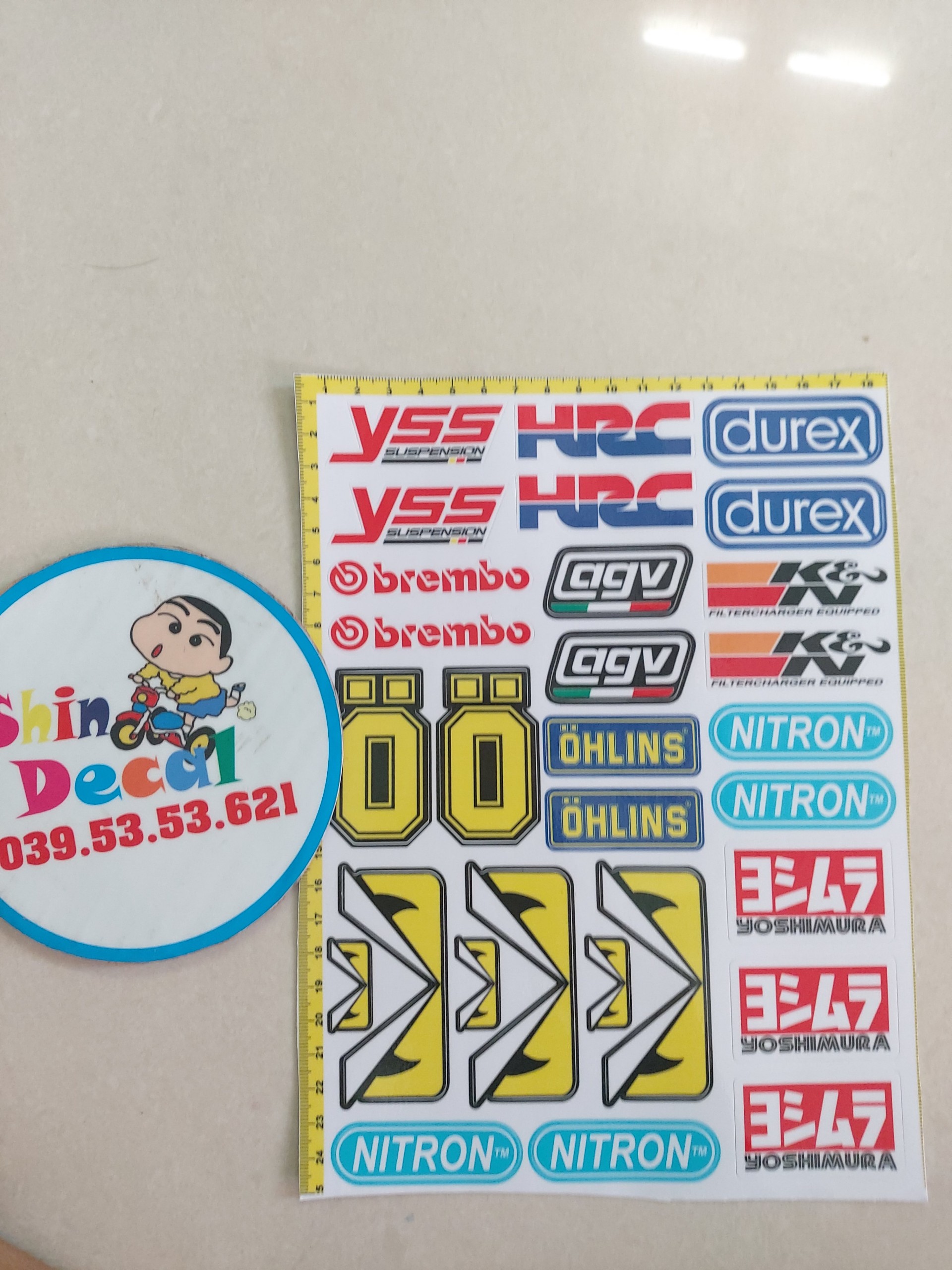 Trọn bộ logo 18x25cm
