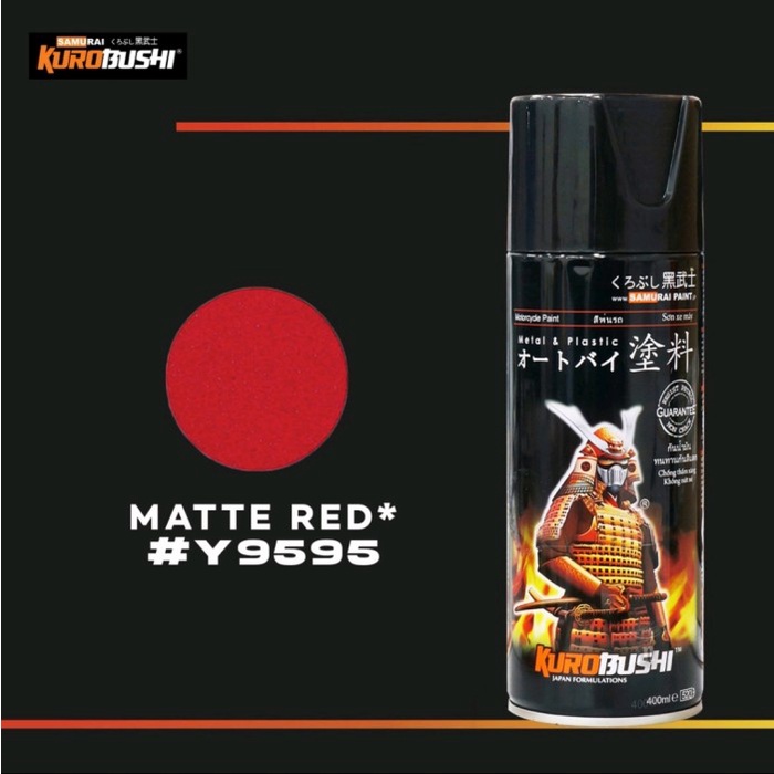 Sơn xịt samurai màu đỏ nhám mờ y9595