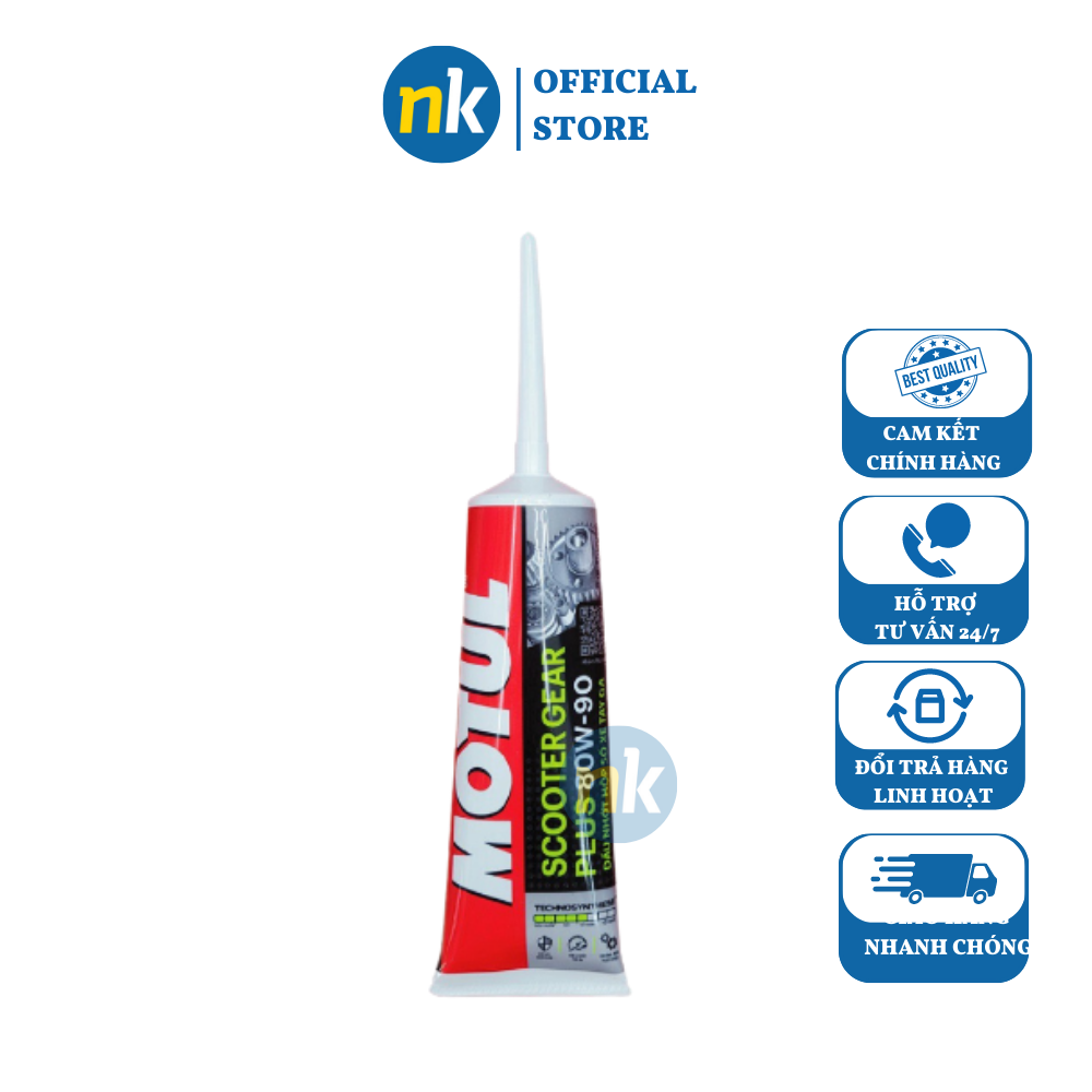 Nhớt hộp số (nhớt láp) xe tay ga cao cấp Motul Scooter Gear Plus 120ml, dùng cho tất cả dòng xe tay ga Honda, Yamaha
