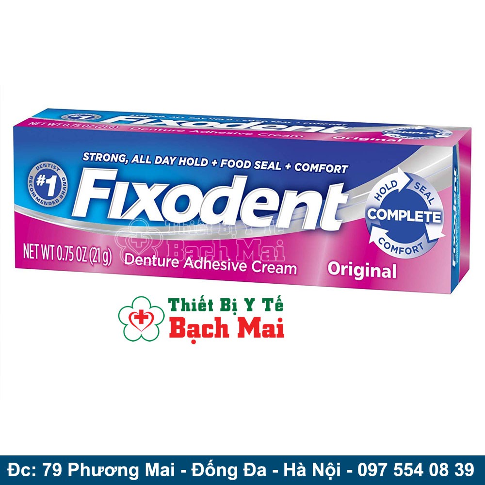 Keo Dán Hàm Răng Giả Fixodent 68g [ MỸ]