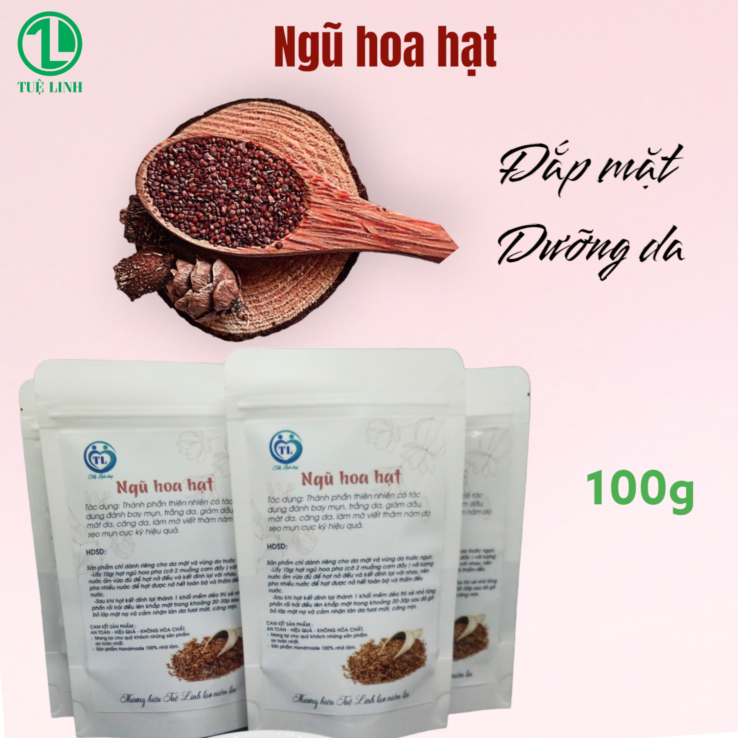 100g Ngũ hoa hạt đắp mặt nạ