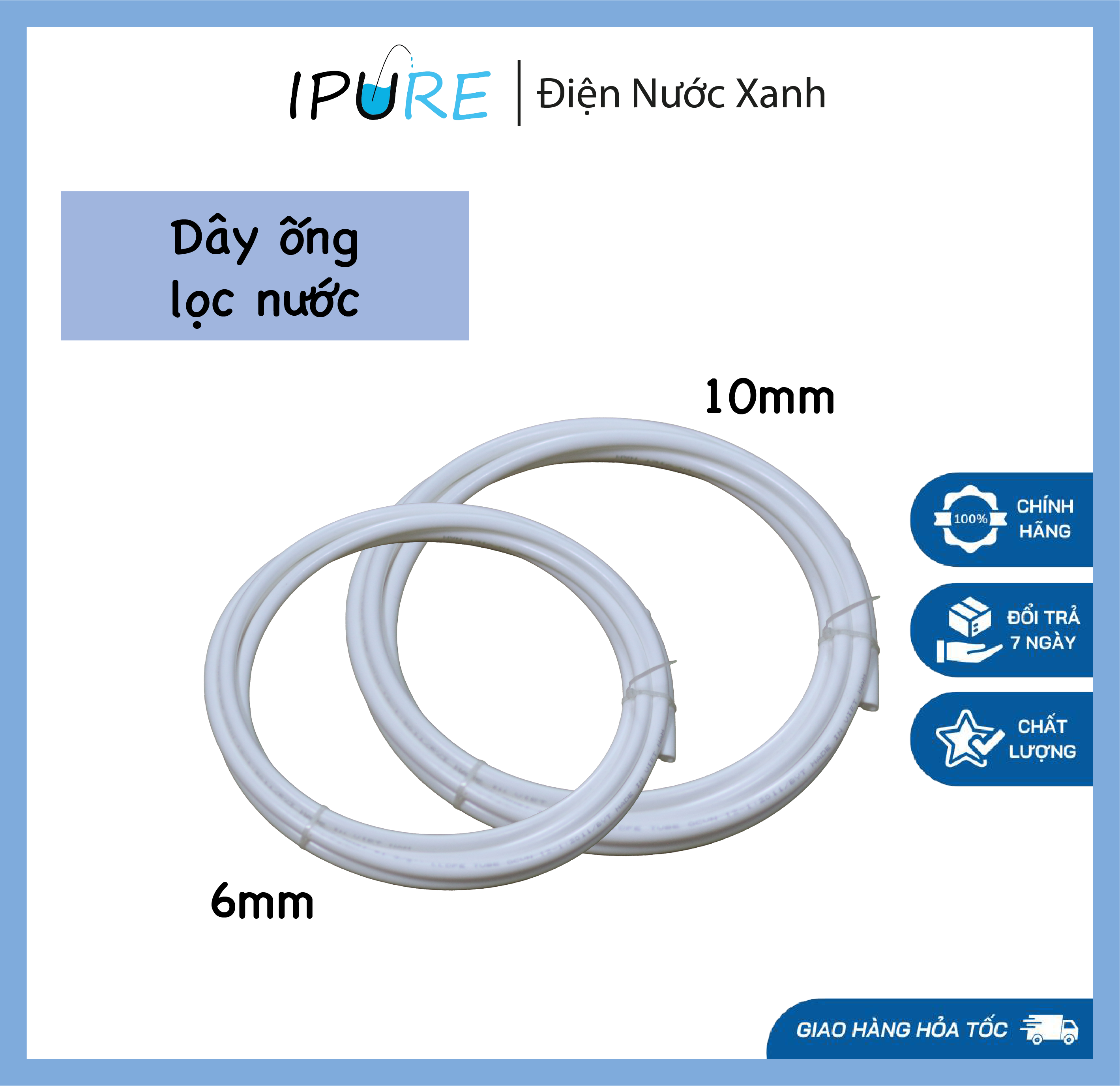 Combo 3 Mét Ống Dây Dẫn Nước Máy RO (6mm, 10mm) - DNX IPURE