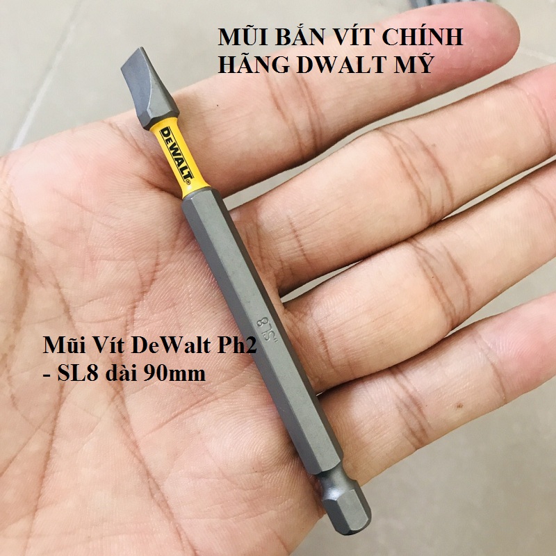 Mũi vít dwalt đầu dẹt sl8 - 90mm