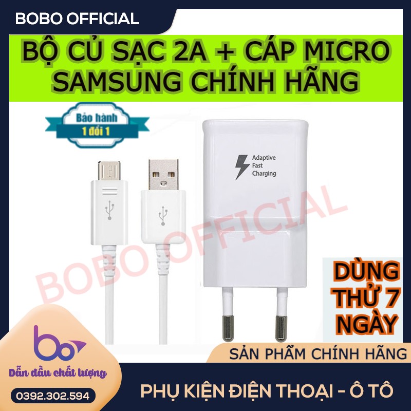 BỘ CỦ CÁP SẠC SAMSUNG CHÂN MICRO - BẢO HÀNH 12 THÁNG