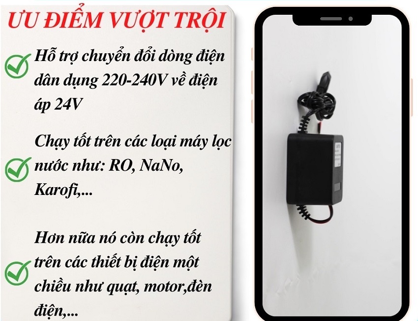 Nguồn adaptor máy lọc nước 24V-1,5A